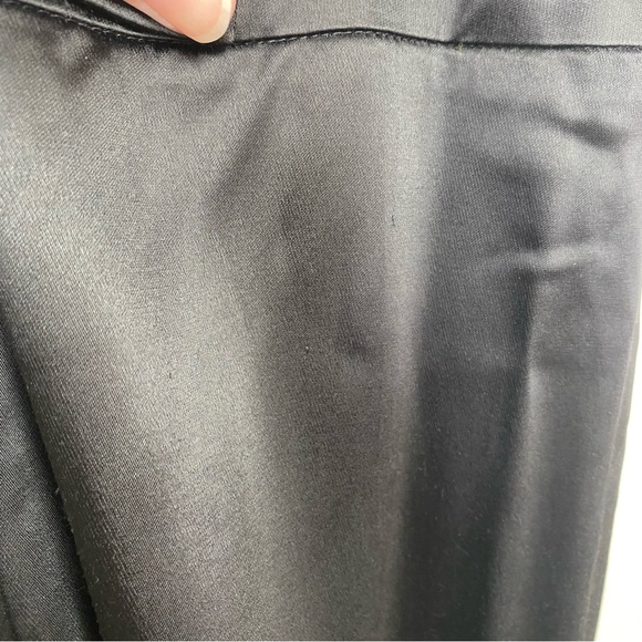 90s Y2K black satin straight leg pants S - Picture 7 of 11